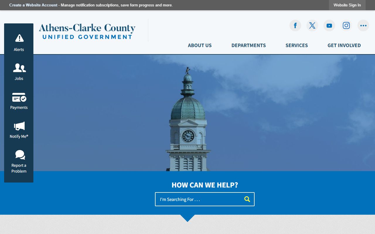 Athens-Clarke County unified government building for property tax services