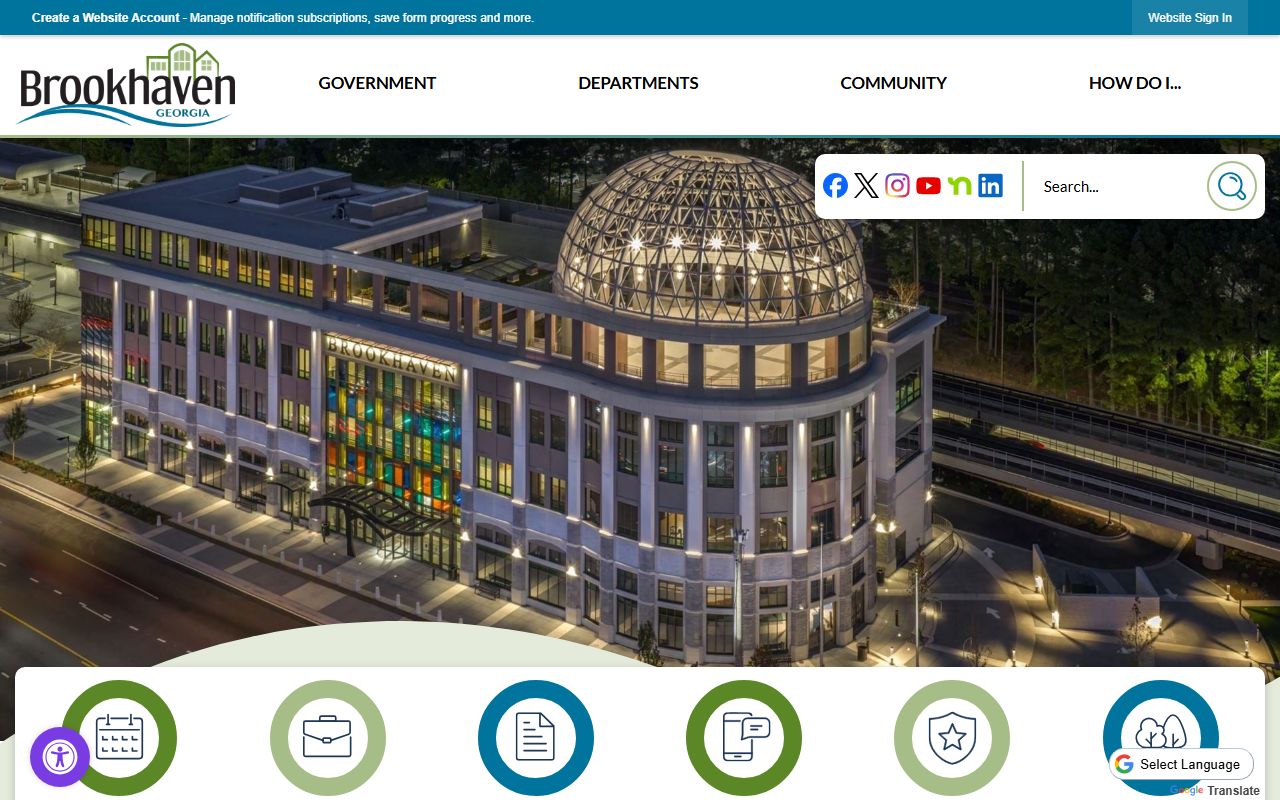 Brookhaven Georgia city view with DeKalb County property tax services