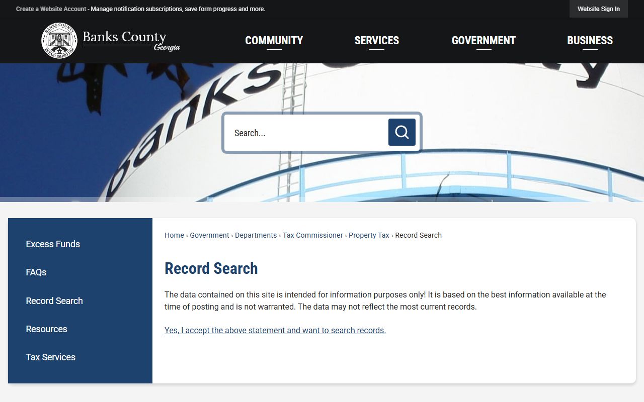 Homer Georgia downtown area showing the Banks County seat location