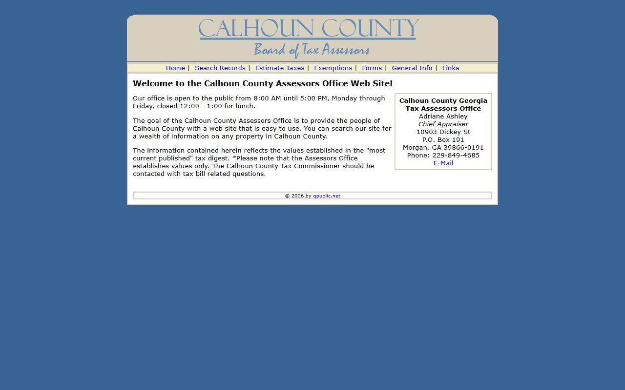 Morgan Georgia downtown area in Calhoun County showing the county seat