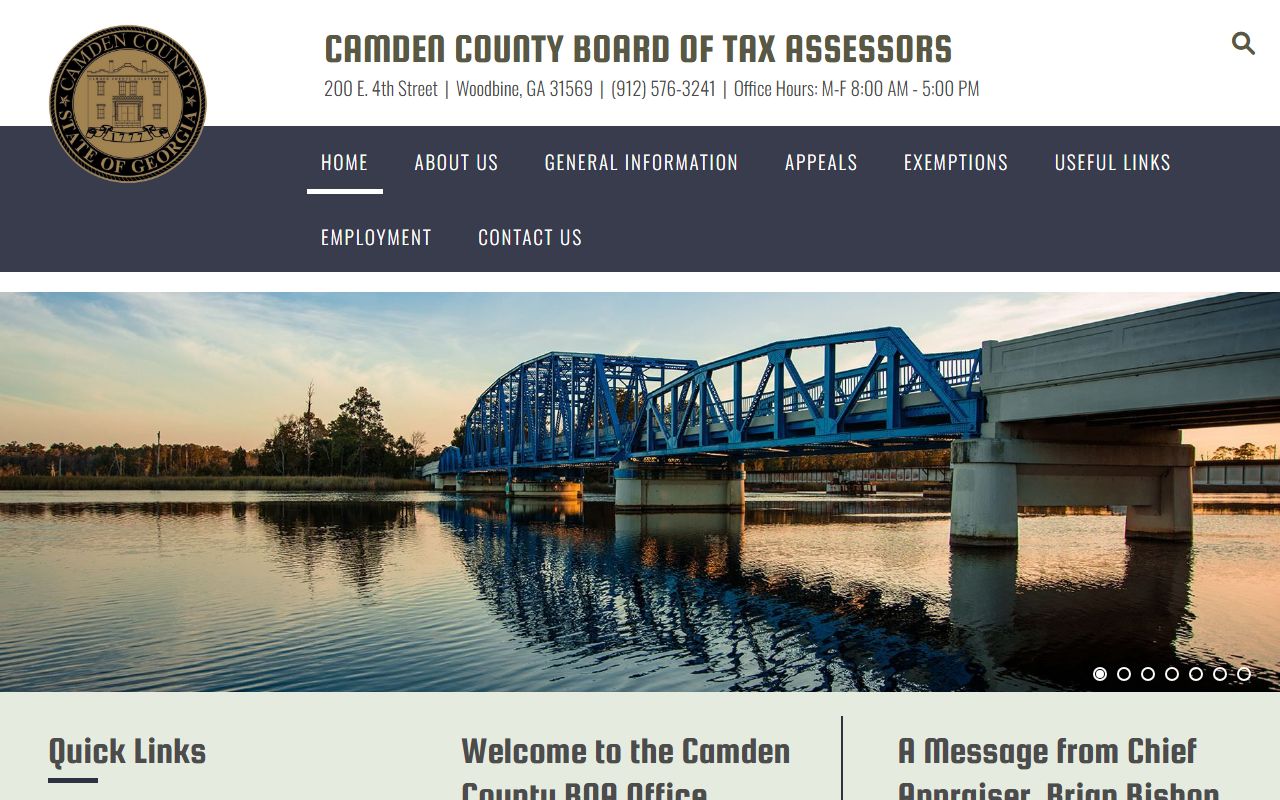 Camden County Georgia property tax records office in Woodbine