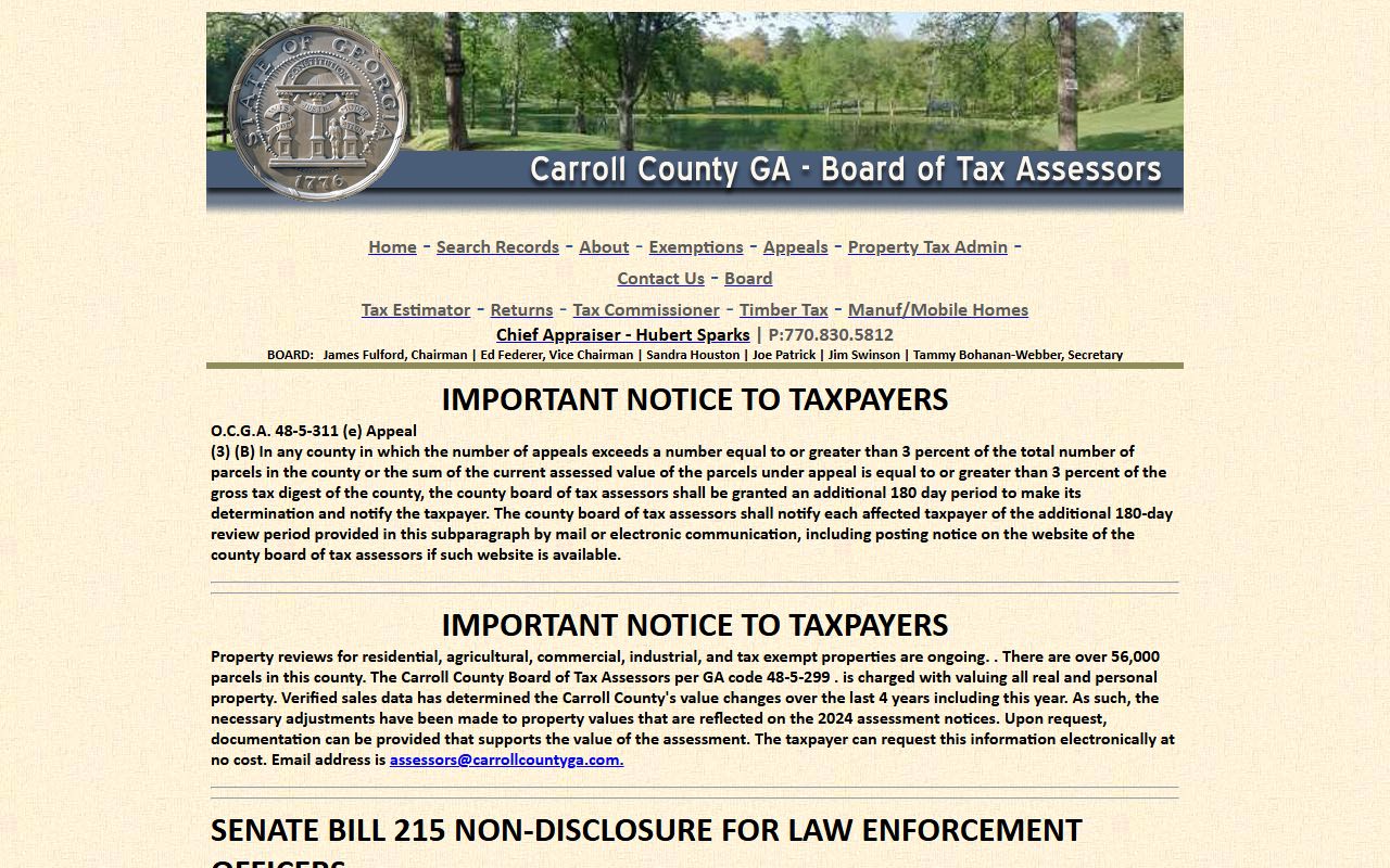 Carroll County Georgia property tax records and Carrollton county seat