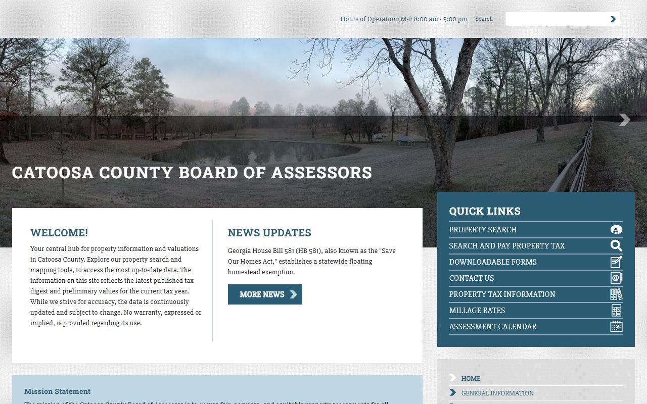 Ringgold Georgia downtown area in Catoosa County showing the county seat