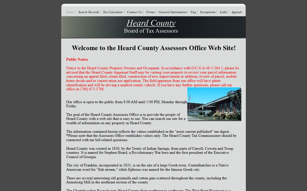 Franklin Georgia showing the Heard County seat and downtown area