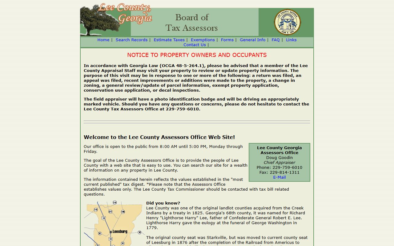 Lee County government buildings in Leesburg Georgia