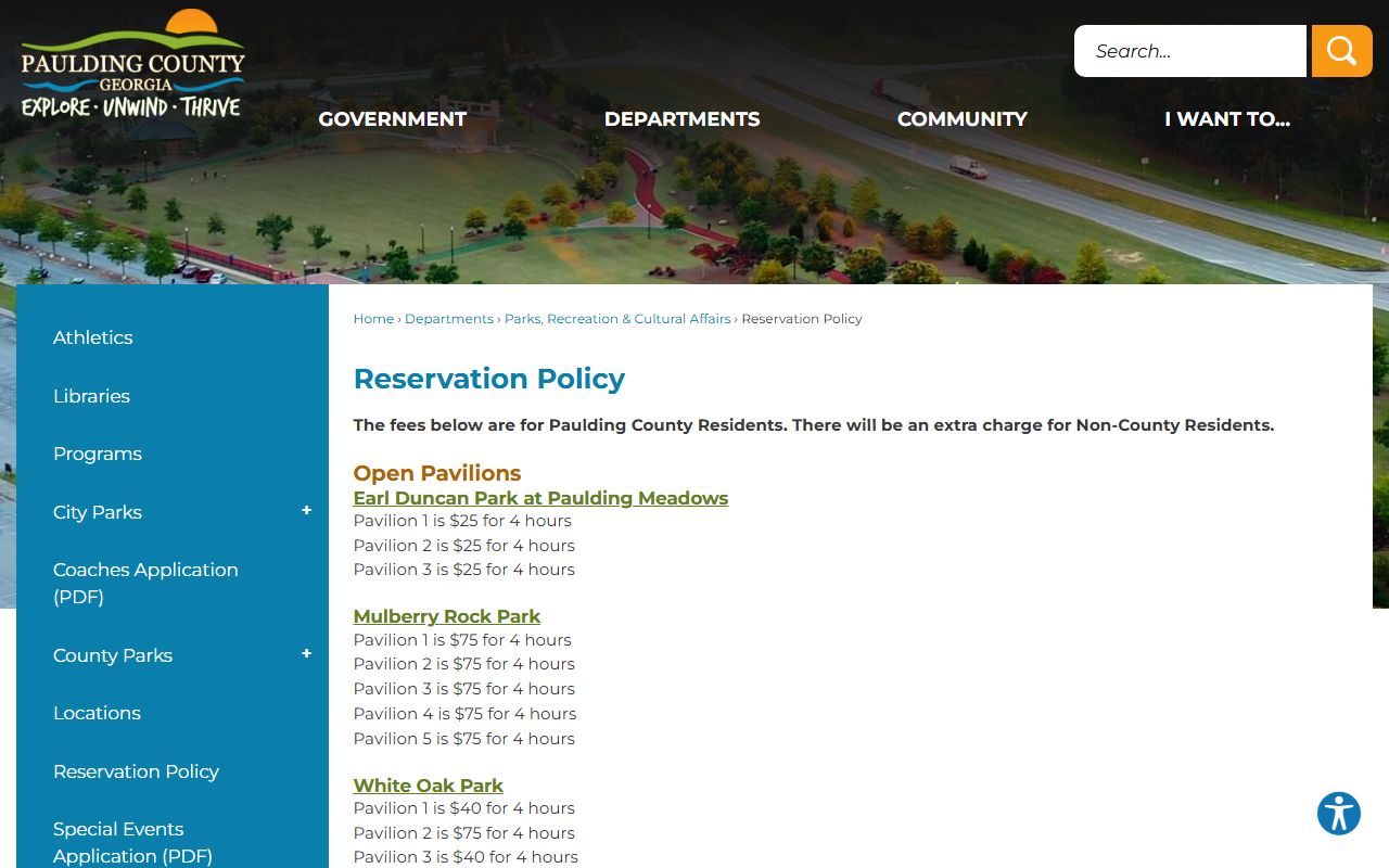 Paulding County Tax Commissioner office building in Dallas Georgia