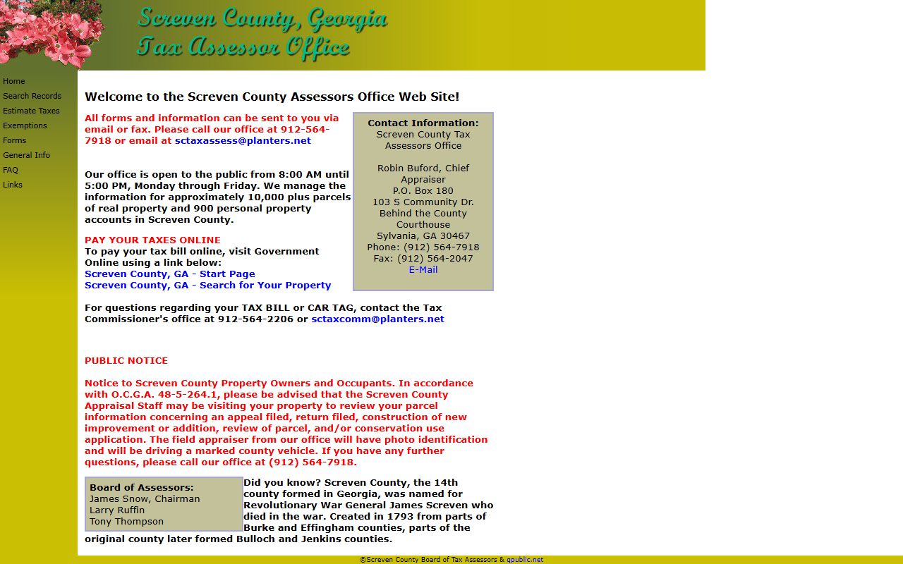 Sylvania Georgia downtown showing the Screven County seat and government district